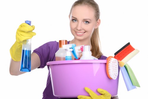 Local mattress cleaning technician working in a City of London property