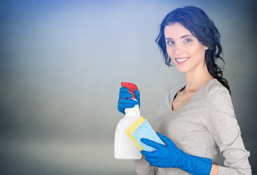 Careful stain removal on a sofa in a London apartment